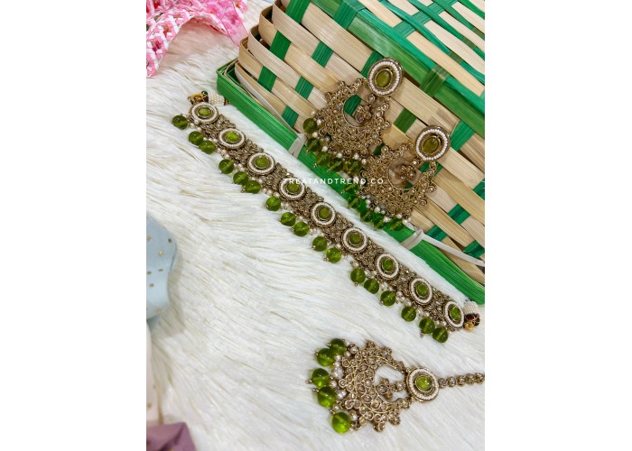 MEHNDI GREEN CHOKER - COD 001