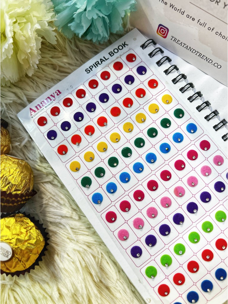 PLAIN SINGLE STONE BINDI BOOKLET