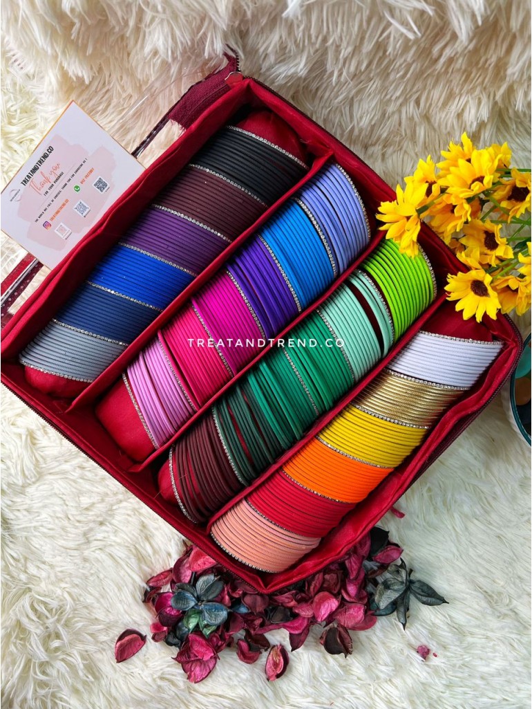 24 SET MATTE METAL BANGLES