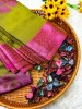SOFT SILK - MUD GREEN MIX PURLE ZARI 