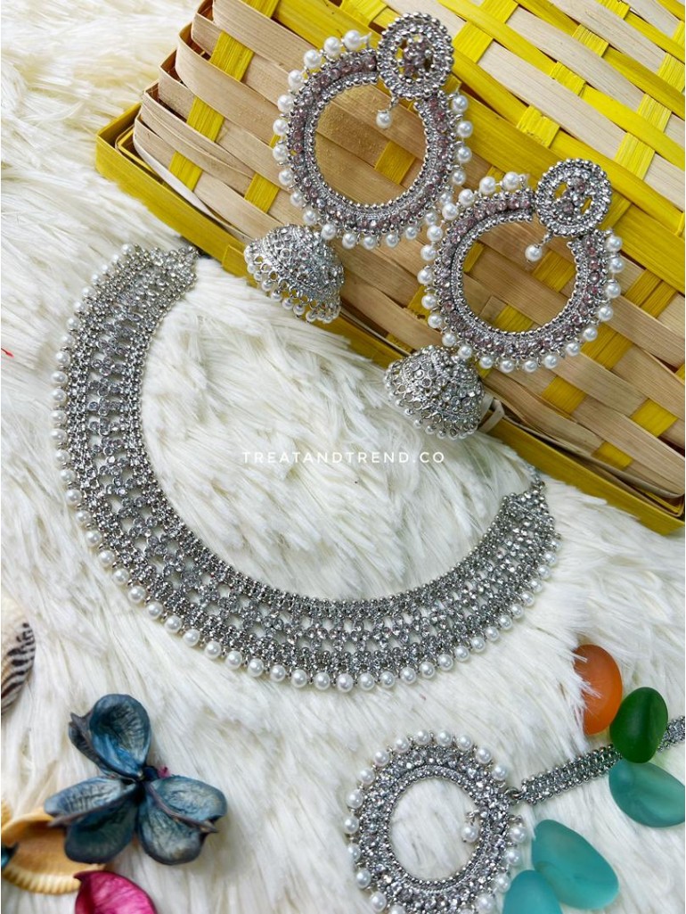 SILVER MEHNDI NECKLACE - COD 001